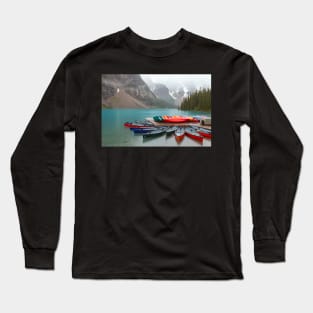 Canoes at Moraine Long Sleeve T-Shirt